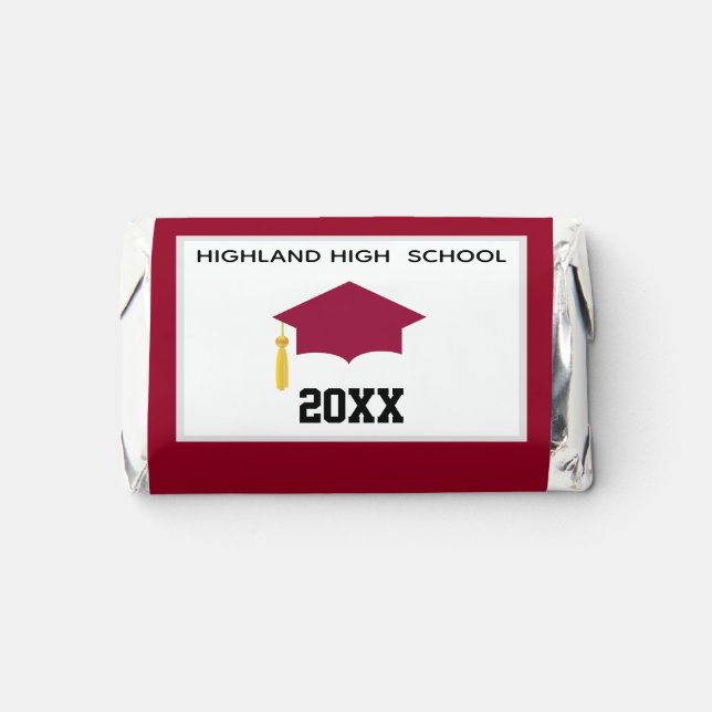 Elegant High School Graduation Hershey's Miniature Miniatures (Front)