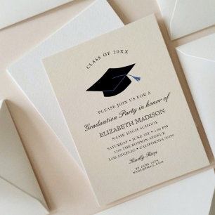 Elegant High School Graduation Party Invitation