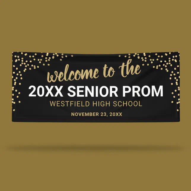 Elegant High School Prom Banner | Zazzle