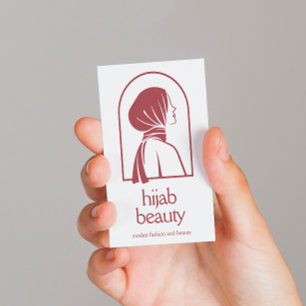 Elegant Hijab Logo Minimalist Muslim Islamic Business Card