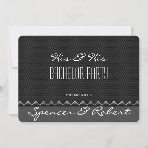 Elegant His  His Bachelor Party Invitation