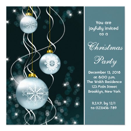 Elegant Holiday Christmas Party Invitation Card