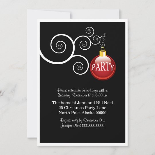 Elegant Holiday Christmas Party Invitations | Zazzle.com