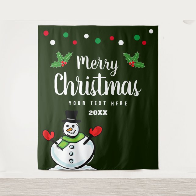 Elegant Holiday Christmas party photo backdrop (Front)