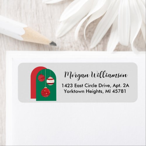 Elegant Holiday Christmas Return Address Label