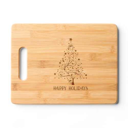 Elegant Holiday Christmas Tree Cutting Board