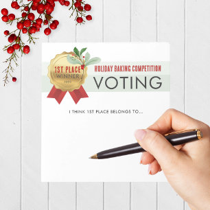 Elegant Holiday Contest Voting Notepad Pack of 40