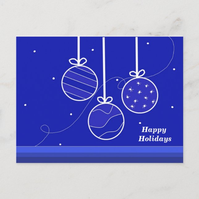 Elegant Holiday Decorations Postcard (Front)