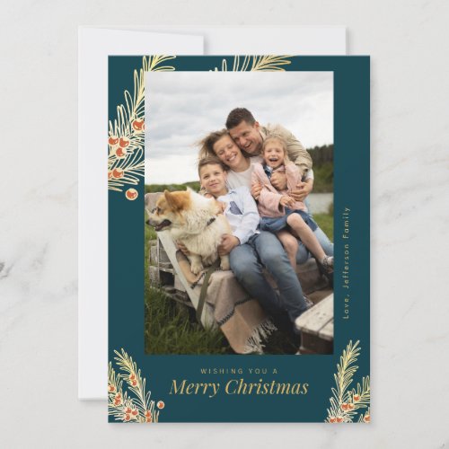 Elegant Holiday Family Photo Greeting Card