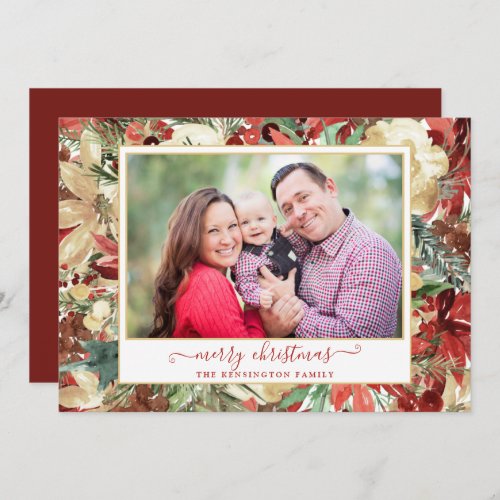 Elegant Holiday Floral Christmas Photo