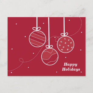 Elegant Holiday Ornaments Postcard