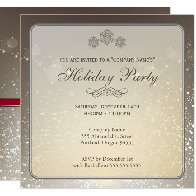 Elegant Holiday Party Company Invitation