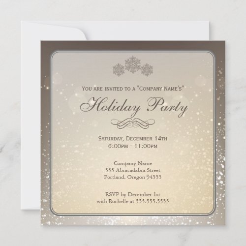 Elegant Holiday Party Company Invitation