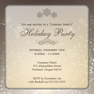 elegant christmas invitations zazzle