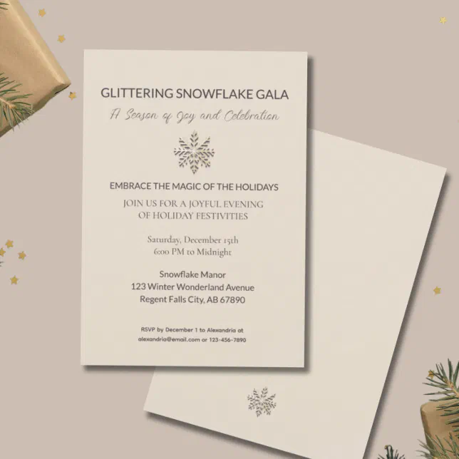 Elegant Holiday Party Invitation | Zazzle