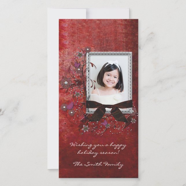 Elegant Holiday Photo Card (Front)