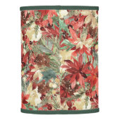 Elegant Holiday Poinsettia Christmas Floral Lamp Shade (Back)