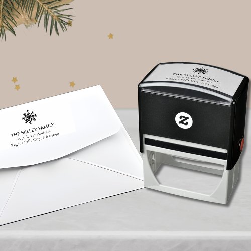 Elegant Holiday Return Address Stamp