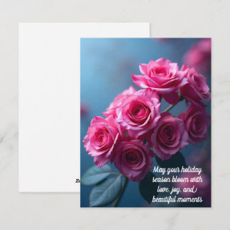 Elegant Holiday Rose Greeting Card