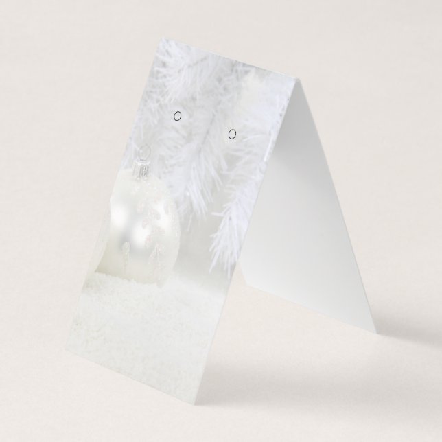 Elegant  Holiday Tented Earring Display Cards (Front)