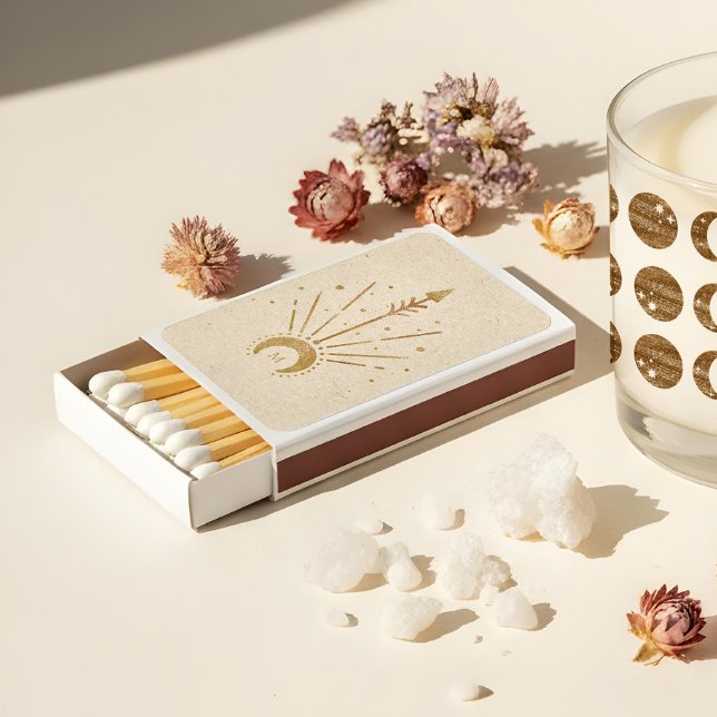 Elegant Holistic Celestial Mystical Magic Monogram Matchboxes (Elegant Holistic Celestial Mystical Magic Monogram Matchboxes)