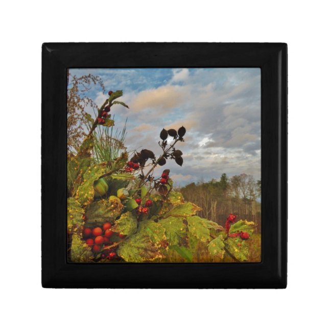 Elegant Holly Christmas, Jewelry Box (Front)