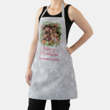 Elegant Holly Wreath Merry Christmas Photo