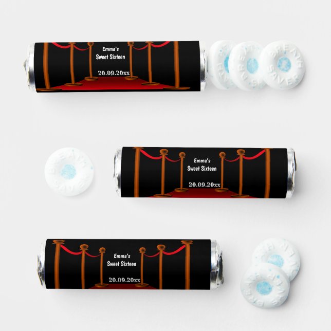 Elegant Hollywood Red Carpet Sweet 16 Birthday  Breath Savers® Mints (Assorted)