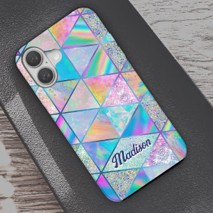 Elegant hologram girly colorful iPhone 16 case