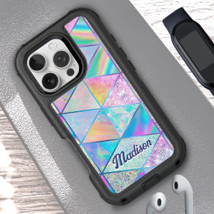 Elegant hologram girly colorful iPhone 16 pro case