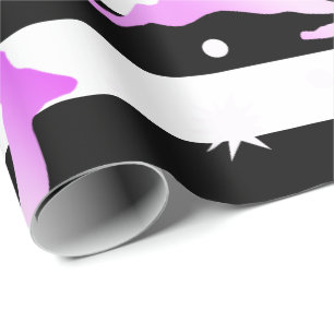 Elegant holographic Christmas reindeer pattern Wrapping Paper