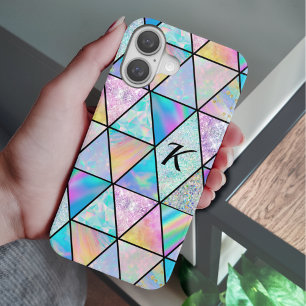 Elegant holographic colorful iPhone 16 case