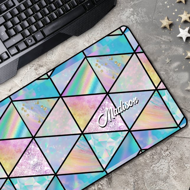 Elegant holographic colorful  desk mat (Creator Uploaded)