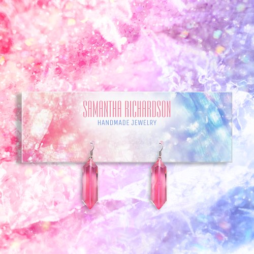 Elegant Holographic Earring Jewelry Display Holder Mini Business Card