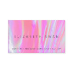 Elegant Holographic Hot Pink Pastel Business Card Elegant Holographic Hot Pink Pastel Business Card