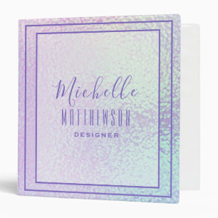 Elegant Holographic Promotional Chic Business 3 Ring Binder