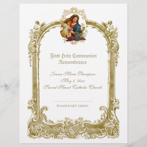 Elegant Holy Communion Remembrance Certificate