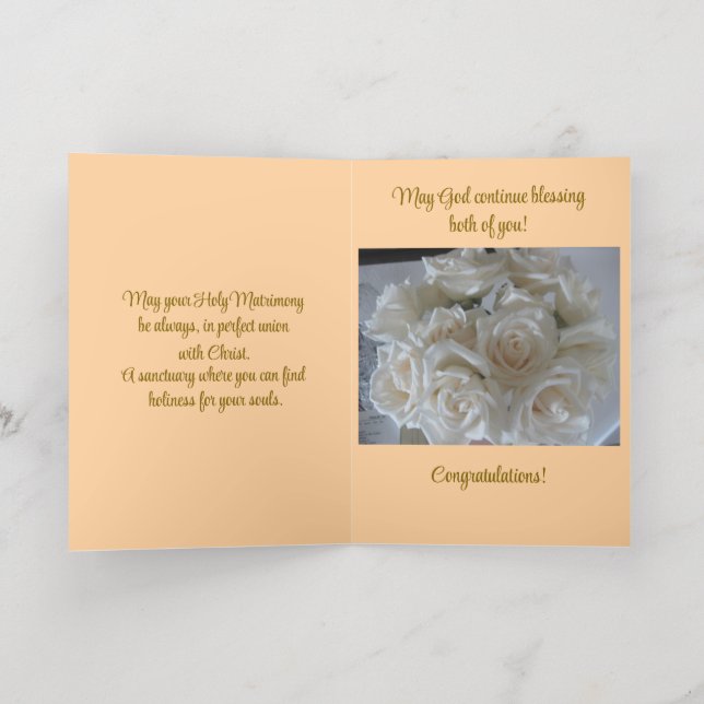 Elegant, Holy Matrimony, Foil Greeting Card (Inside Laydown)