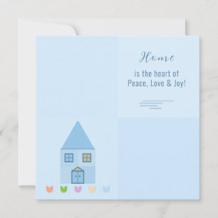 Elegant Home Colorful Tulips Blue Potluck Invite