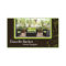 Elegant Home Designer Photo Business Card Green