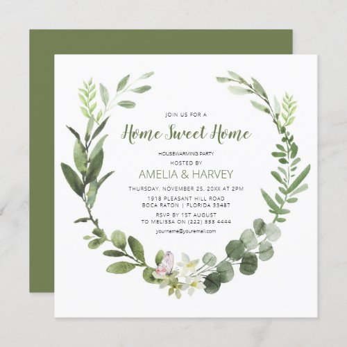 Elegant Home Sweet Home Housewarming Party Invitation