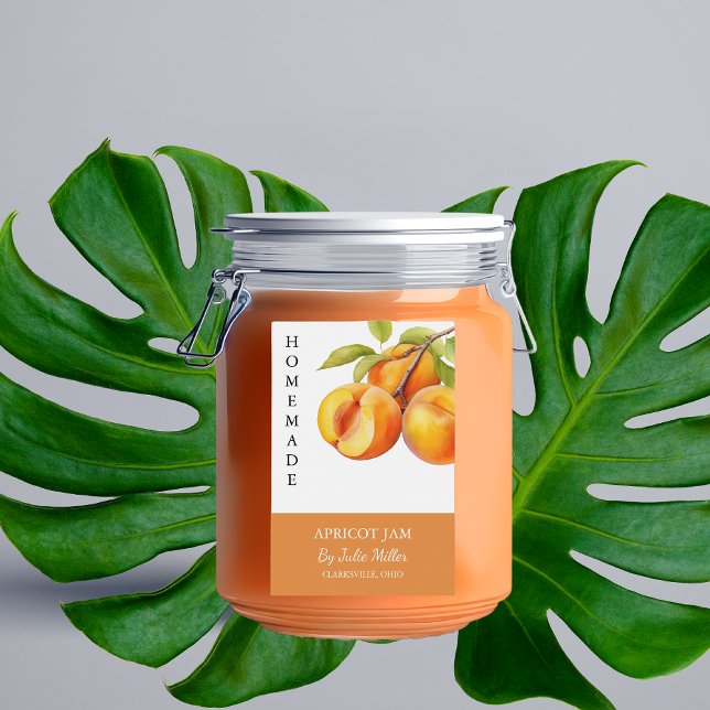 Elegant Homemade Apricot Jam Label (Creator Uploaded)