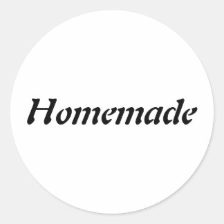 Elegant Homemade Minimalist Classic Round Sticker