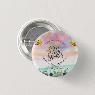 Elegant Honey Bee Baby Shower Party Decor Balloon Button
