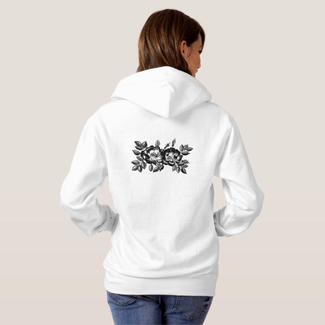 elegant Hoodie with skull.  (Back Full)