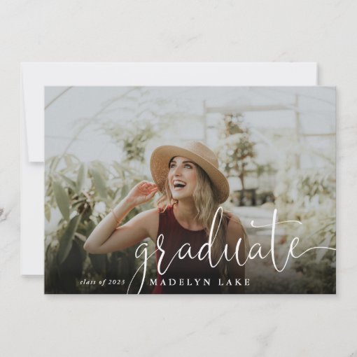 Elegant Horizontal Four Photo 2023 Graduation Invi Invitation | Zazzle