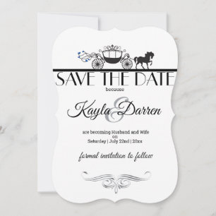 Elegant Horse and Buggy Wedding Save The Date