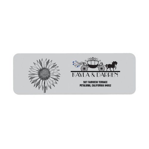 Elegant Horse  Buggy Return Address Label