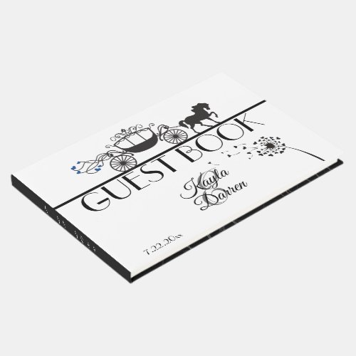 Elegant Horse  Buggy Wedding Guest Book