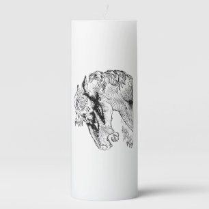 Elegant Horse Equestrian Interior Design Pillar Candle